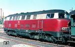 Die Lübecker V 160 006 wartet im Bahnhof Bad Harzburg auf die Rückfahrt nach Lübeck. (10.1966) <i>Foto: Rolf Hahmann</i>