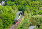 01 1104 mit DRC 74200 (Münster - Kassel) an der Ruhr bei Freienohl. (16.05.2026) <i>Foto: Joachim Schmidt</i>