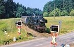 038 650 (Bw Tübingen) mit einem Personenzug nahe Hochdorf (b Horb). (21.07.1971) <i>Foto: Robin Fell</i>