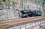Und täglich grüßt das Murmeltier? Die Eckeseyer 01 034 als Lz für den E 547 (Wuppertal-Vohwinkel - Holzminden) in Ennepetal-Milspe. (08.1962) <i>Foto: Rolf Hahmann</i>