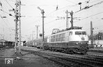 103 103 führt den TEE 7 "Rheingold" (Amsterdam - Geneve) in Freiburg (Brsg) Hbf. (29.10.1971) <i>Foto: Wolfgang Bügel</i>