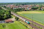 Ein ARS-Autozug mit einer RTB 185 am Abweig Gümmer zwischen Dedensen/Gümmer und Seelze. (26.05.2026) <i>Foto: Joachim Schmidt</i>