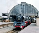 Im Rahmen einer Sonderfahrt besuchte die DR-Traditionslok 03 1010 den Bahnhof Gera. (11.06.1982) <i>Foto: Dieter Kempf</i>