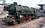 012 059 (Bw Rheine) wartet am Stellwerk "Mf" in Münster (Westf) Hbf auf die Fahrt ins Bw. (08.1969) <i>Foto: Rolf Hahmann</i>
