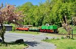Diesellok D 4 mit Pz 2 von Engeln nach Brohl in Burgbrohl.  (26.04.2026) <i>Foto: Zeno Pillmann</i>