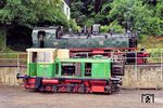 Im Bw Brohl BE trifft die Mallet-Lok 11sm (Baujahr 1906) auf Diesellok D 2 (Baujahr 1965). (05.06.2026) <i>Foto: Zeno Pillmann</i>