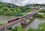 Der "Belle Train" von Köln nach Lindau auf der Neckarbrücke in Neckargemünd. (04.06.2026) <i>Foto: Joachim Schmidt</i>
