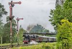 Auf der Fahrt nach Lindau erreicht 01 1104 mit dem "Belle Train"-Sonderzug den Bahnhof Kellmünz. (04.06.2026) <i>Foto: Atijana Schmidt</i>