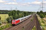 In 3 Wochen wird auch im Rheinland die Ära des IC-1 enden. Mit IC 2012 (Dortmund - Oberstdorf) ist 101 132 bei Leverkusen-Rheindorf unterwegs. (17.06.2016) <i>Foto: Joachim Bügel</i>