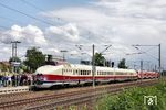 Ankunft des VT 18.16.10/07 aus Halberstadt im Bahnhof Radebeul Ost. Als betriebsfähiges Museumsfahrzeug ist er nun im sächsischen Radebeul beheimatet und wird von der SVT Görlitz gGmbH betreut. (14.06.2026) <i>Foto: Helmut Linke</i>