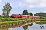 218 428 mit RE 4861 auf dem Weg nach München an den Geisteichen bei Wiesau (Oberpf). (23.06.2026) <i>Foto: Joachim Bügel</i>