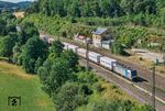 Der Gegenzug DGS 45987 mit "Mars"-Containern von Saarbrücken nach Tarvisio fährt mit Railpool 193 903 durch den Bahnhof Westerstetten. (03.07.2026) <i>Foto: Joachim Schmidt</i>
