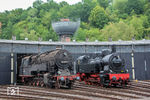 Am 9. Juli 2026 fand die 5 Jahre dauernde Tauschaktion der 95 0028 gegen die 94 1692 ein glückliches Ende. Zum ersten und letzten Mal trafen sich beide Maschinen im Eisenbahnmuseum Bochum-Dahlhausen. 95 0028, die seit Juli 1983 zum Dahlhausener Museumsbestand gehörte, ging im Tausch gegen die preußische T 16¹ in das Eigentum des Eisenbahnmuseums in Sonneberg über.  (09.07.2026) <i>Foto: Joachim Schmidt</i>