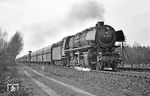 "Zur Abwechslung" kam wieder ein Erzzug mit der Emder 044 238 vorbei, der am Vorsignal der Blockstelle Bentlage freie Fahrt signalisiert bekam. (22.03.1972) <i>Foto: Wolfgang Bügel</i>