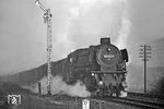 042 168 passiert mit Dg 6577 aus Bentheim das Blocksignal der Blockstelle Bentlage. (22.03.1972) <i>Foto: Wolfgang Bügel</i>