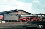 In voller Schönheit zeigt sich 01 1064 (Bw Osnabrück) im Wende-Bw Hamburg-Altona. (09.1967) <i>Foto: Rolf Hahmann</i>