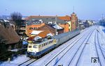 110 413 (Bw Dortmund) befördert den N 5544 nach Köln in Wuppertal-Unterbarmen. (17.02.1991) <i>Foto: Wolfgang Bügel</i>