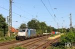 186 425 der Railpool GmbH München fährt mit DGS 42334 (Frankfürt-Höchst - Kijfhoek Zuid) durch Hilden. (11.07.2026) <i>Foto: Joachim Bügel</i>