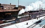 03 095 vom Bw Berlin Ostbf als Rangierfahrt in Berlin Warschauer Straße. (02.1966) <i>Foto: Rolf Hahmann</i>