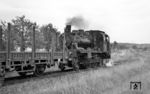 Die 850 PS der V 85 reichten an dem Güterzug wohl nicht aus, sodass BLE 145 bei Pohl-Göns nachschob. (07.08.1966) <i>Foto: Reinhard Gumbert</i>
