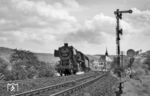 Die Limburger 50 2323 mit N 2445 nach Limburg (Lahn) bei Lorsbach. (09.08.1966) <i>Foto: Reinhard Gumbert</i>