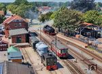 Fahrzeugtreffen im Bahnhof Bruchhausen-Vilsen mit Lok 3 "PLETTENBERG", dem T 42 der Dessauer Waggonfabrik und 86 1744. (29.07.2026) <i>Foto: Joachim Schmidt</i>