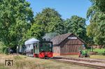 Lok 3 "PLETTENBERG" ist mit ihrem Fotogüterzug in Heiligenberg angekommen. (29.07.2026) <i>Foto: Joachim Schmidt</i>