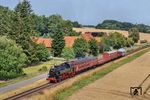 86 1744 mit G 8501 zwischen Uenzen und Marschbruch. (30.07.2026) <i>Foto: Joachim Schmidt</i>