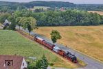 86 1774 mit dem Fotogüterzug nach Hoya östlich von Hoyerhagen. (30.07.2026) <i>Foto: Joachim Schmidt</i>