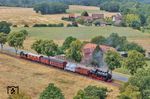 Der Fotogüterzug mit 86 1744 (und V 36 005) hat an der Hauptstraße hinter Hoyerhagen sein Ziel in Hoya fast erreicht. (30.07.2026) <i>Foto: Joachim Schmidt</i>