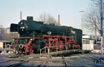 41 308 (042 308 vom Bw Rheine) auf der Drehscheibe im Eisenbahnmuseum Bochum-Dahlhausen. (01.04.1976) <i>Foto: Wolfgang Bügel</i>