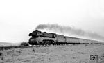 10 002 rauscht mit dem D 183 (Basel SBB - Frankfurt/M - Kassel - Hannover - Bremen - Wilhelmshaven) bei Fronhausen auf der Main-Weser-Bahn vorbei. (18.09.1966) <i>Foto: Reinhard Gumbert</i>