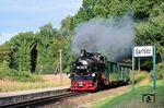 99 1784 erreicht mit P 111 nach Binz den Haltepunkt Garftitz. (21.08.2026) <i>Foto: Joachim Schmidt</i>