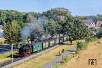 Ausfahrt der 99 4011 mit P 108 nach Lauterbach in Baabe. (26.08.2026) <i>Foto: Joachim Schmidt</i>