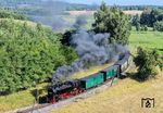 Zwischen Serams und Seelvitz ist 99 1784 mit dem P 102 nach Lauterbach unterwegs. (27.08.2026) <i>Foto: Joachim Schmidt</i>