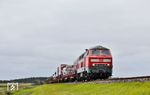 218 385 musste sich nochmals allein vor AS 1451 nach Niebüll über den Hindenburgdamm kämpfen. Nach dieser Leistung ging die Lok auch aus dem Umlauf. (23.08.2026) <i>Foto: Joachim Bügel</i>