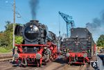 Im Bahnhof Beekbergen versammelte sich während der Veranstaltung "Terug naar Toen" eine stattliche Anzahl von betriebsfähigen ehemaligen DB-Dampflokomotiven, die man sich bei anderer Gelegenheit auch in Deutschland wünschen würde. Dazu gehören die vereinseigenen 41 241 und 23 076. Es ist schon beeindruckend, was die 1975 gegründete Veluwsche Stoomtrein Maatschappij (VSM) auf die Beine gestellt hat. (06.09.2026) <i>Foto: Joachim Schmidt</i>