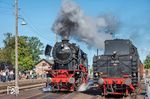 Im Bahnhof Beekbergen begegnen sich die vereinseigenen ehemaligen Saarbrücker 23 071 (023 071-4) und 23 076 (023 076-3). (06.09.2026) <i>Foto: Joachim Schmidt</i>