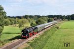 50 3654 rollt mit einem Sonderzug nach Beekbergen durch die Landschaft bei Loenen. (06.09.2026) <i>Foto: Joachim Schmidt</i>