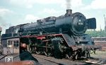 01 179 vom Bw Hannover Hgbf zu Besuch im Bw Helmstedt. 01 179 war die einzige Hannoveraner 01, die keinen Hochleistungskessel besaß. (07.1967) <i>Foto: Rolf Hahmann</i>