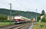 VT 18.16.10 auf der Rückfahrt von Bad Schandau nach Dresden bei Königstein (Sächsische Schweiz). (12.09.2026) <i>Foto: Sylvio Ohlt</i>