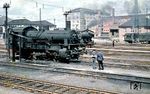 92 2005, eine bayerische R 4/4 (Krauss, Baujahr 1915), beim Wasserfassen in Nürnberg Hbf. (08.1960) <i>Foto: Rolf Hahmann</i>