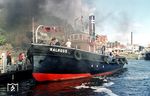 Ausflugsfahrt auf dem Schlepper "Walross" auf der Weser. (09.1966) <i>Foto: Detlev Luckmann</i>