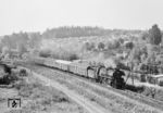 41 1225 wird mit dem P 6017 aus Jena in Kürze den Bahnhof Hermsdorf-Klosterlausnitz erreichen. (30.09.1986) <i>Foto: Joachim Schmidt</i>