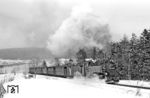 99 1773 mit P 14315 nach Kurort Oberwiesenthal bei Kretscham-Rothensehma. (02.03.1984) <i>Foto: Thomas Fischer</i>