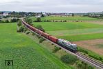 Am späten Nachmittag beförderte dann 151 016 den beladenden Zuckerrübenzug von Nördlingen in die Schweiz, aufgenommen bei Möttingen. (20.09.2026) <i>Foto: Joachim Schmidt</i>
