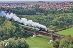 50 4073 beförderte den Hackschnitzelzug DGS 95711 nach Otting-Weilheim auf der Wörnitzbrücke bei Donauwörth. (21.09.2026) <i>Foto: Joachim Schmidt</i>