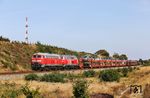 218 390 und 218 385 haben bei Morsum mit AS 1438 aus Niebüll soeben die Insel Sylt erreicht. (27.08.2026) <i>Foto: Joachim Bügel</i>