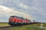Auf der Rückfahrt nach Niebüll sind 218 385 und 218 390 mit AS 1449 zwischen Keitum und Morsum unterwegs. (27.08.2026) <i>Foto: Joachim Bügel</i>