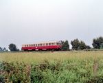 Triebwagen T 2 (Esslingen, Baujahr 1956) auf der Fahrt von Dagebüll Mole nach Niebüll. (08.1972) <i>Foto: Ulrich Hesse</i>
